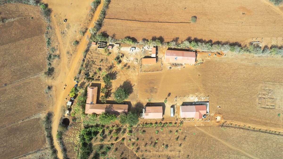 Il compound della missione visto dall'alto